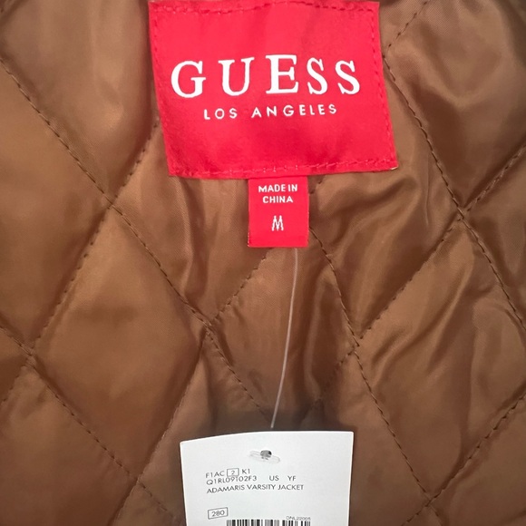 GUESS Brown and White Varsity Jacket - Picture 3 of 3